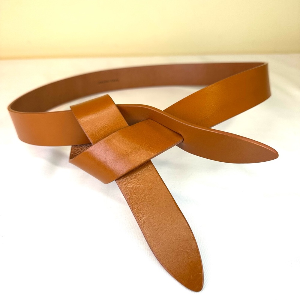 Isabel Marant Tan Leather Knot Waist Belt